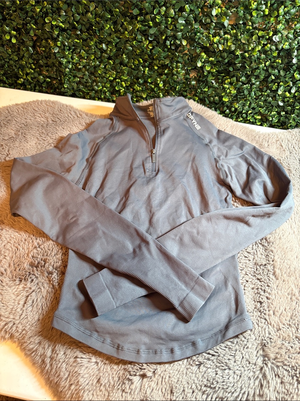 DFYNE Women's Gray Quarter-Zip Performance Pullover Size XS